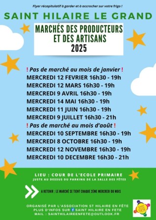 Marché mensuel des Producteurs et des Artisans locaux