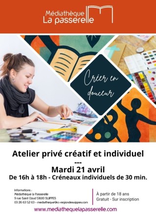 Atelier privé & Créatif : Créneau individuel de 30 min